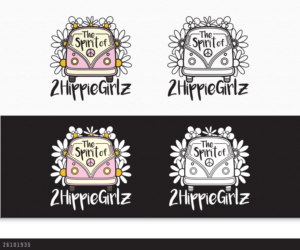 The spirit of 2HippieGirlz. I would like the logo to Pop! Our business is E commerce.I Would like people to notice our logo and want to enter our website. | Logo Design by AD-X