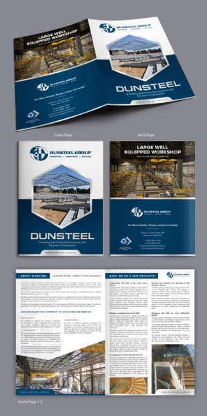 Dunsteel, NSW. Manufacturing/Construction industry. Require 4 page brochure/flyer | Brochure Design by SAI DESIGNS