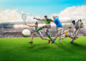 Grass Seed company needs a brochure front cover representing different sports | Graphic Design by vectoradics