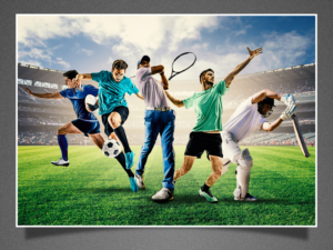 Grass Seed company needs a brochure front cover representing different sports | Graphic Design by SAI DESIGNS