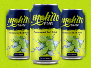 Mohito Taste Carbonated Soft Drink | Etikett-Design von SAI DESIGNS