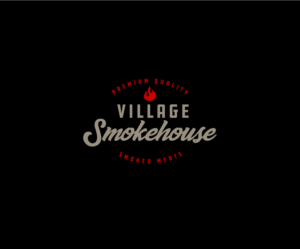 Either VM Smokehouse or Village Smokehouse.  We have alot of things branded around VM so it might make sense to go that route.  I've attached our current store logo for reference. | Design de Logo par airborne