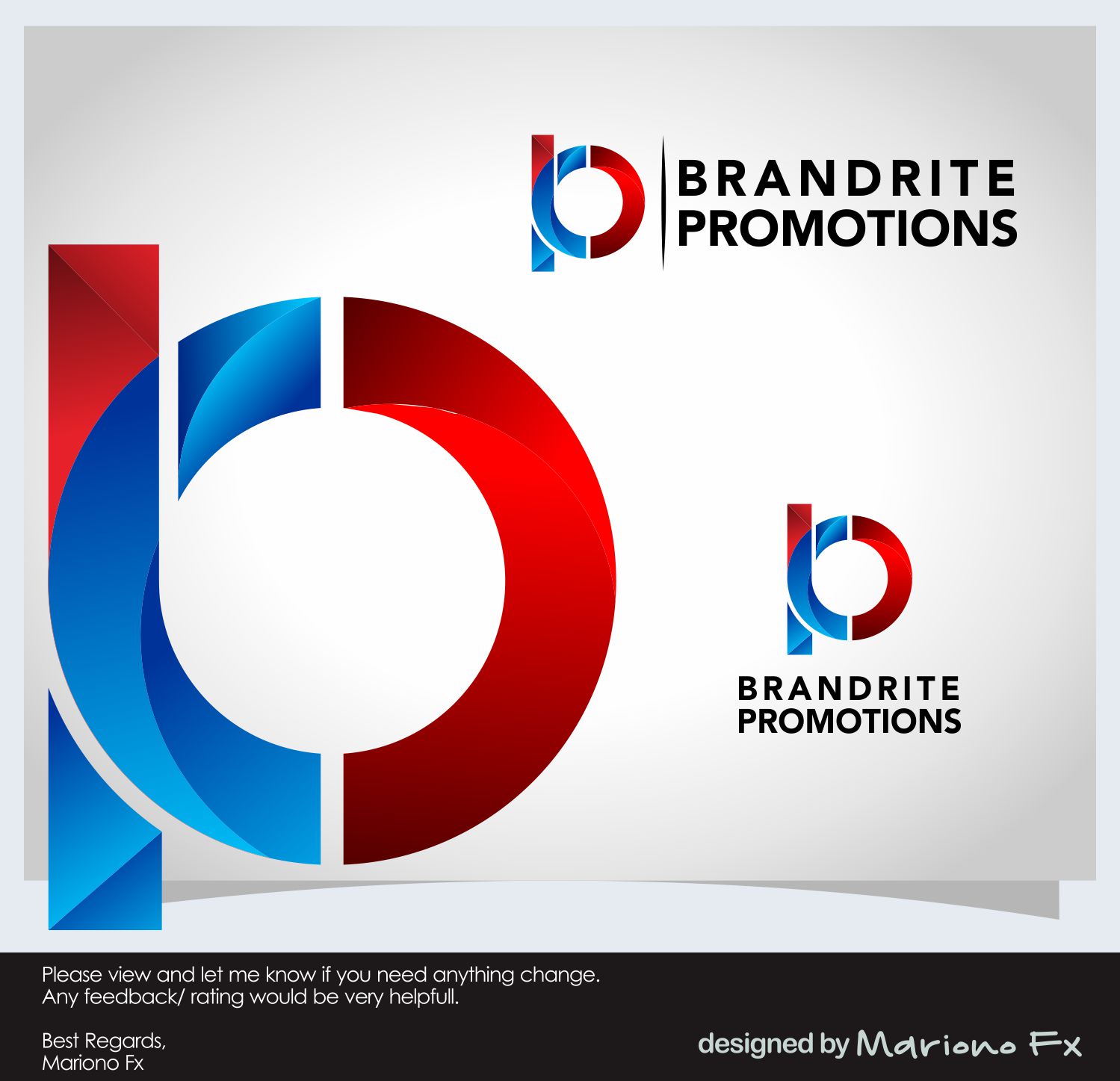 Logo Design by Mariono Fx for Brandrite Promotions | Design #25667613