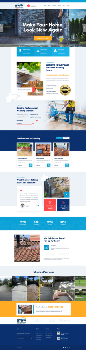 Web Design by Expert Designer for Spify pressure washing | Design: #25673684