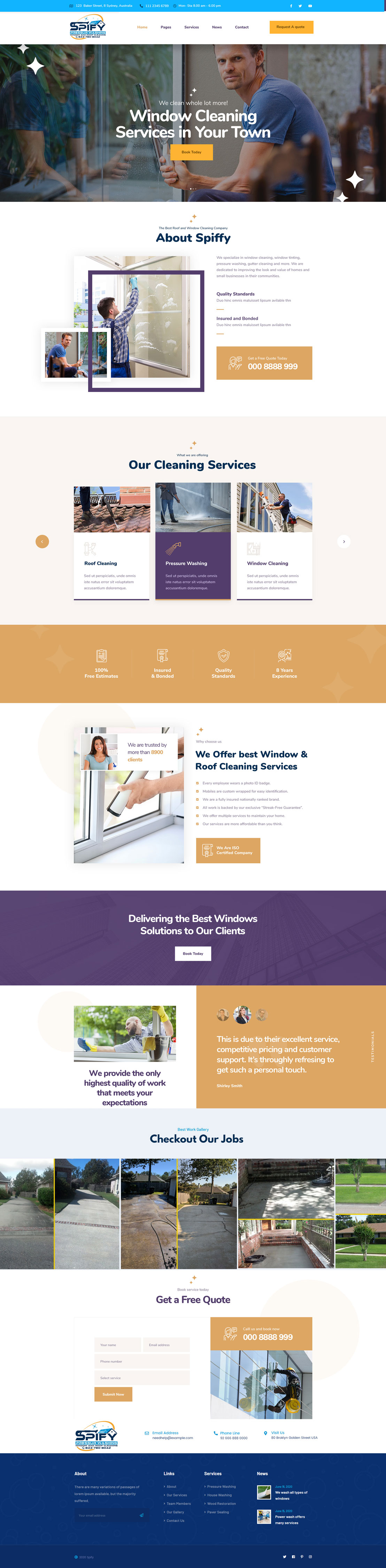 Web Design par Expert Designer pour Spify pressure washing | Design #25676263