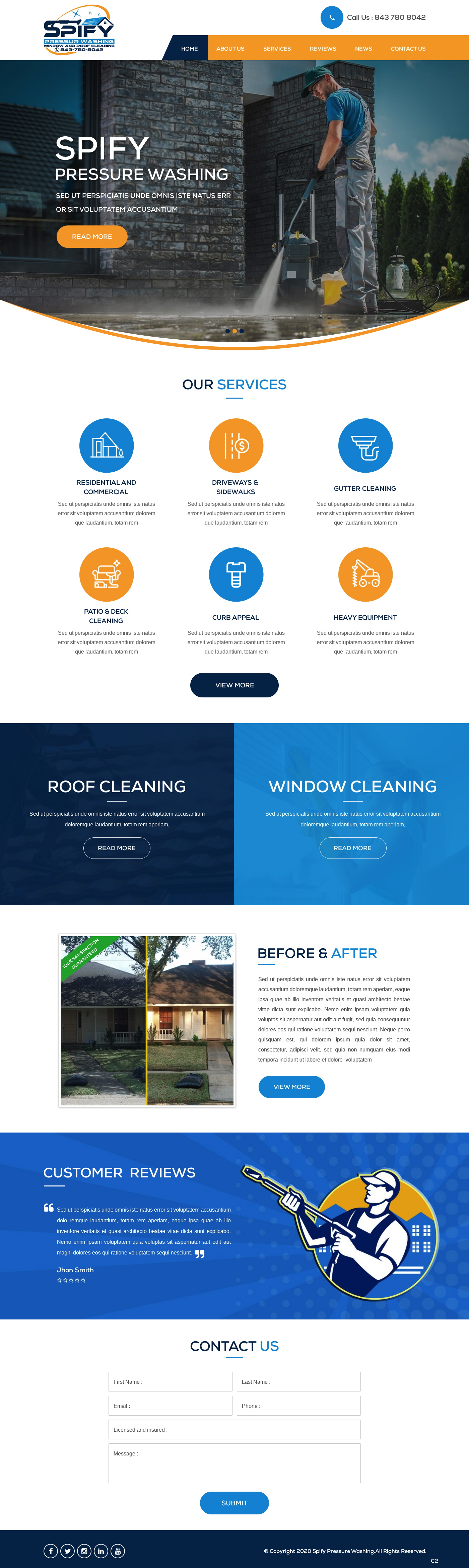 Web Design by pb for Spify pressure washing | Design #25677003