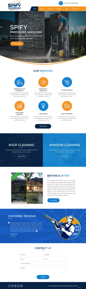 Web Design by pb for Spify pressure washing | Design: #25677003
