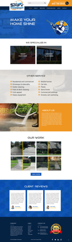 Web Design by pb for Spify pressure washing | Design: #25677006