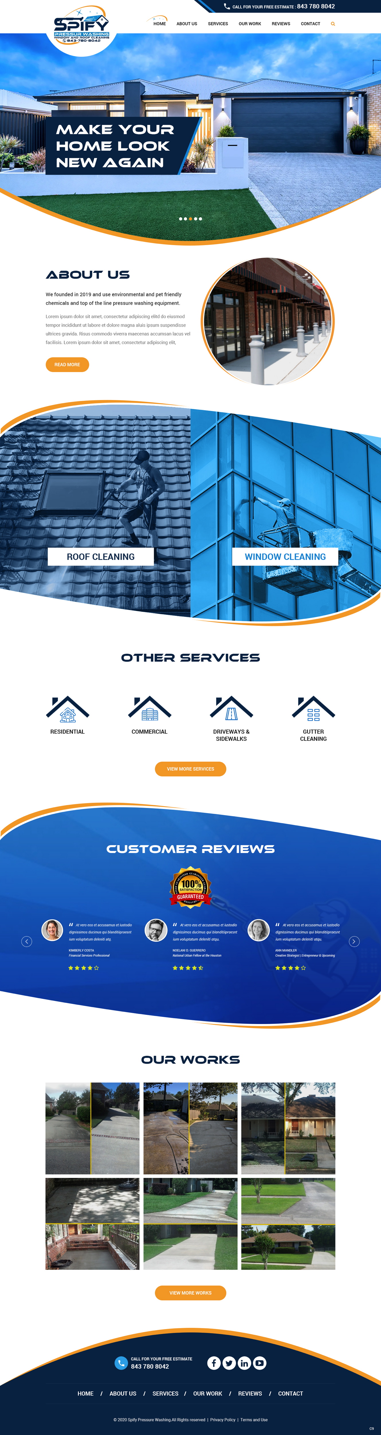 Web Design by pb for Spify pressure washing | Design #25677007