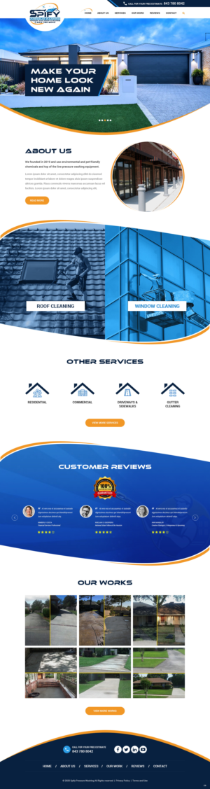 Web Design by pb for Spify pressure washing | Design: #25677007