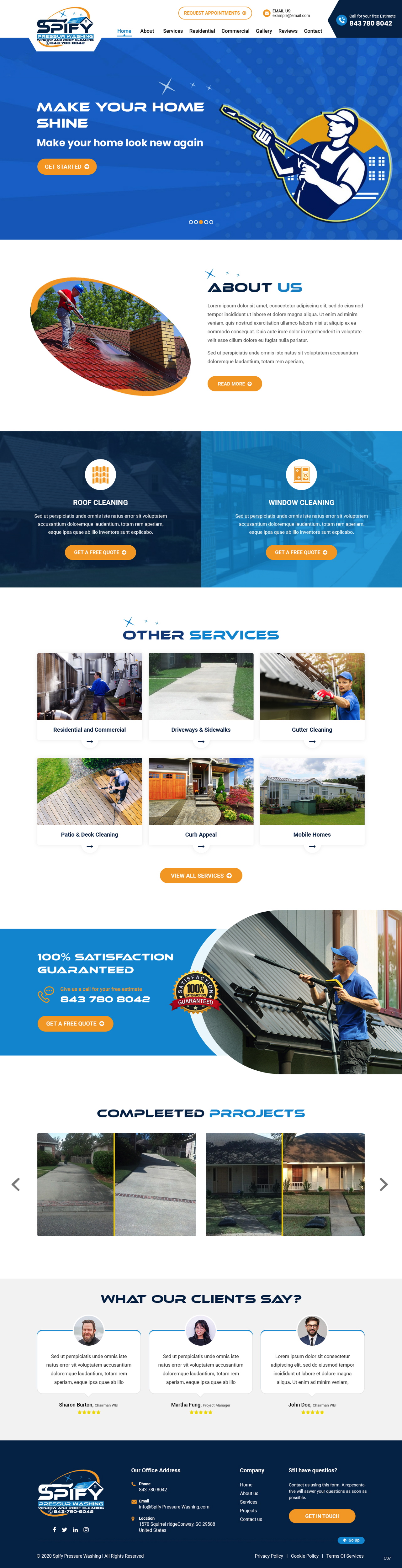 Web Design by pb for Spify pressure washing | Design #25677014