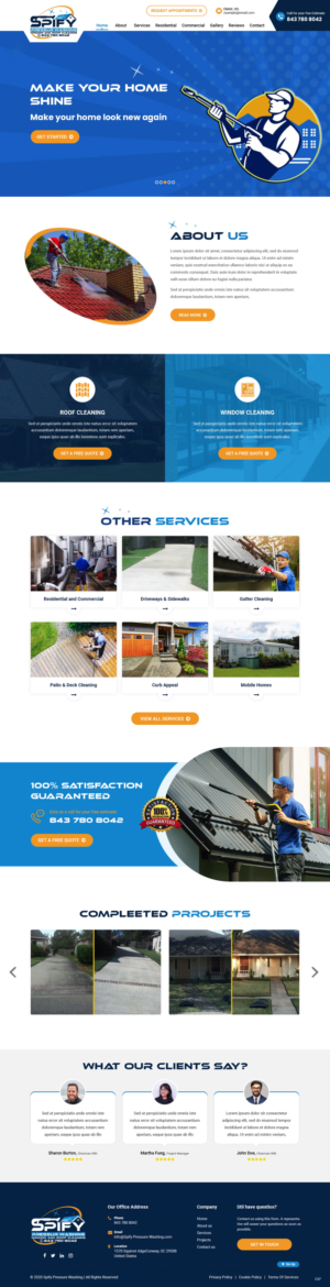 Web Design by pb for Spify pressure washing | Design: #25677014