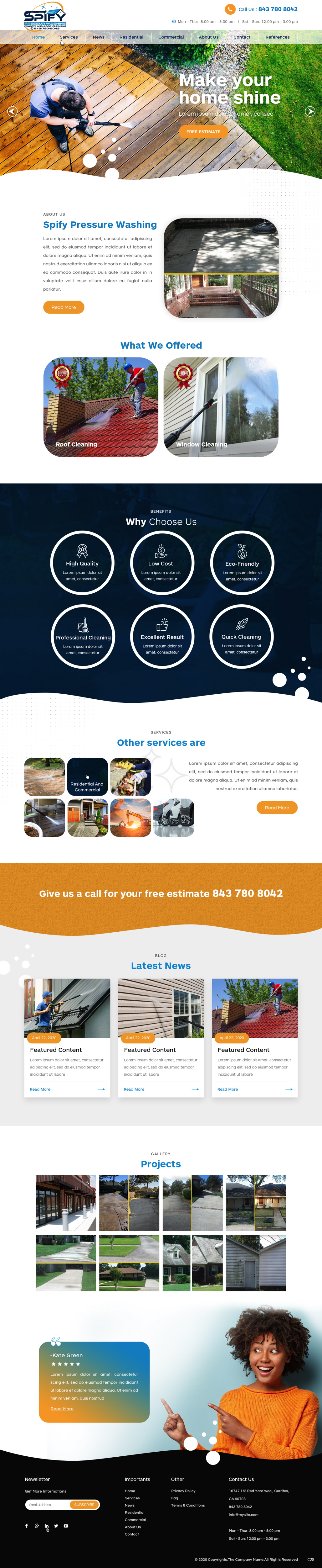 Web Design by pb for Spify pressure washing | Design #25677015