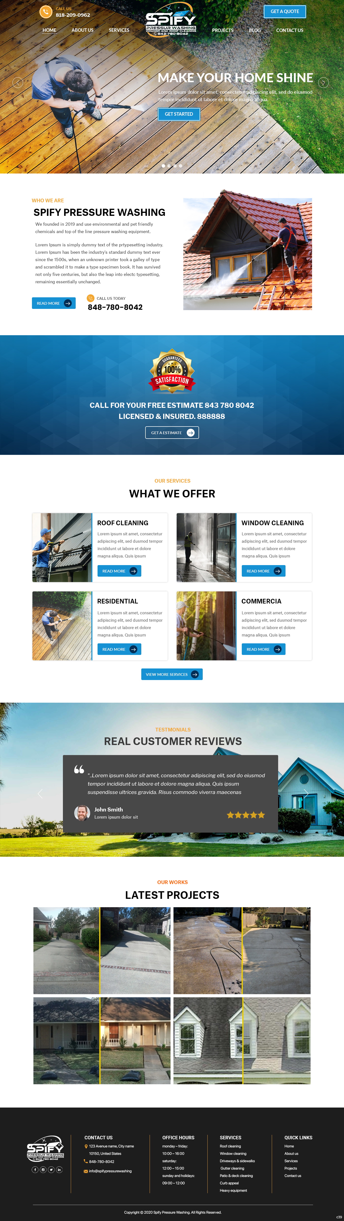 Web Design by pb for Spify pressure washing | Design #25677016