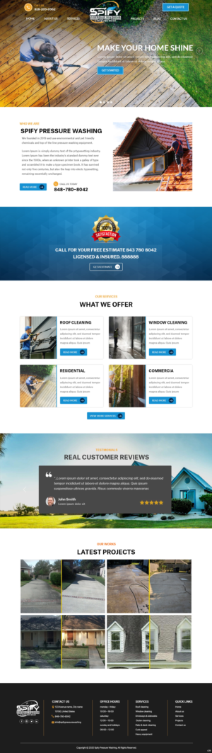 Web Design by pb for Spify pressure washing | Design: #25677016