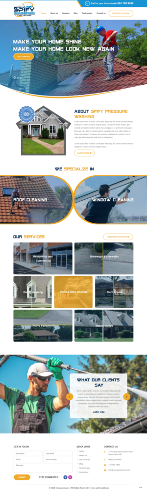 Web Design by pb for Spify pressure washing | Design: #25677018