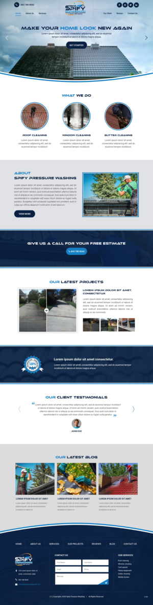 Web Design by pb for Spify pressure washing | Design: #25677022