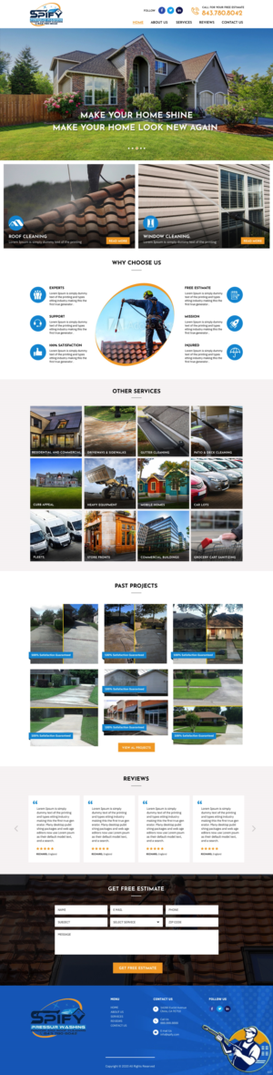 Web Design by pb for Spify pressure washing | Design: #25677024
