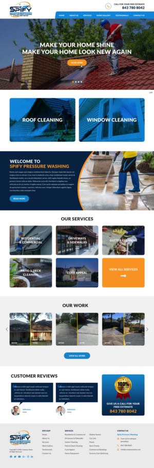Web Design by pb for Spify pressure washing | Design: #25677025