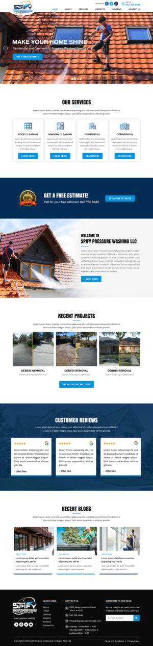 SPIFY PRESSURE WASHING LLC  | Web-Design von Titan Eagle
