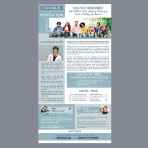 Olga Duncan ADHD coach needs a flyer | Diseño de Flyer por DA.