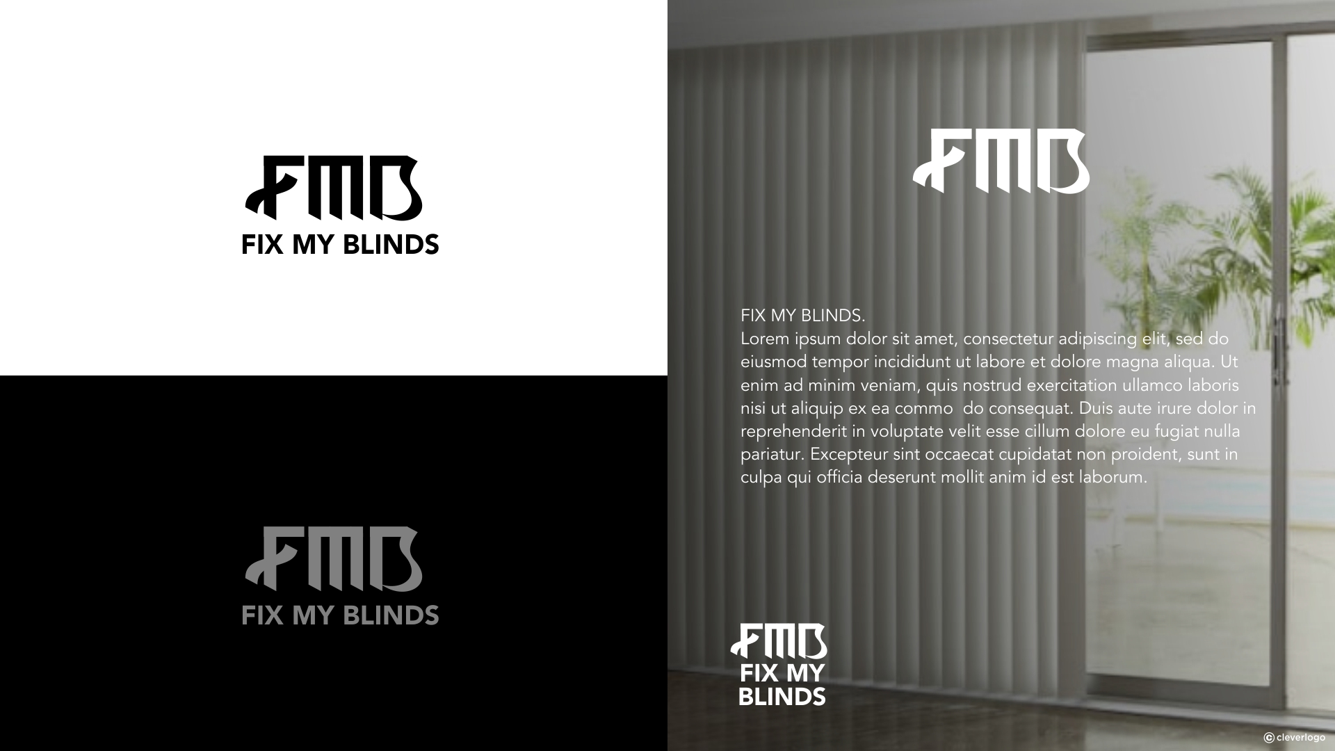 Logo Design by cleverlogo for Fix My Blinds | Design #25680364