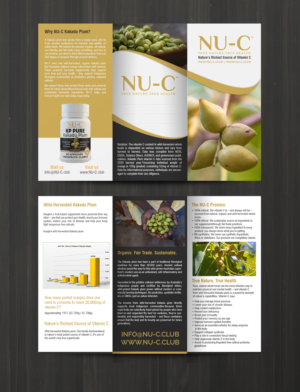 Design a tri-fold brochure for natural vitamin C business. | Diseño de Flyer por chandrayaan.creative