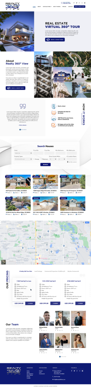 Real Estate Virtual 360 Tour Web Home Page [Design Only] | Web Design by -Marc-