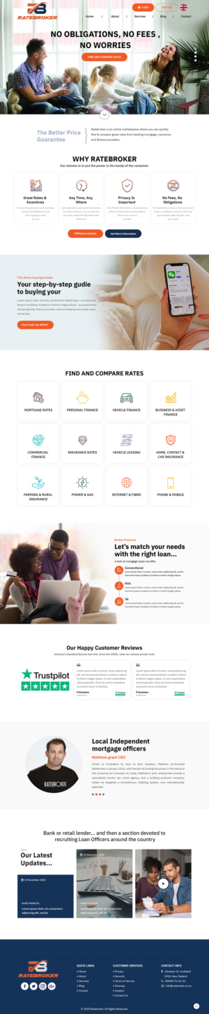 Ratebroker wedsite and logo refresh  | Web Design par Titan Eagle