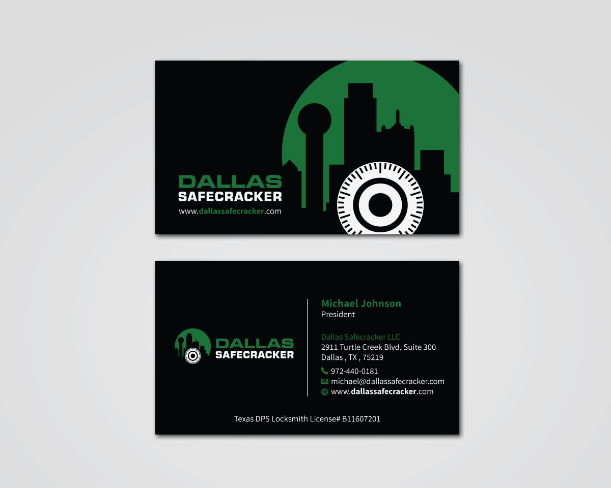 Diseño de Tarjeta de Presentación por MDesign para Lakeway Locskmith  | Diseño #25679477
