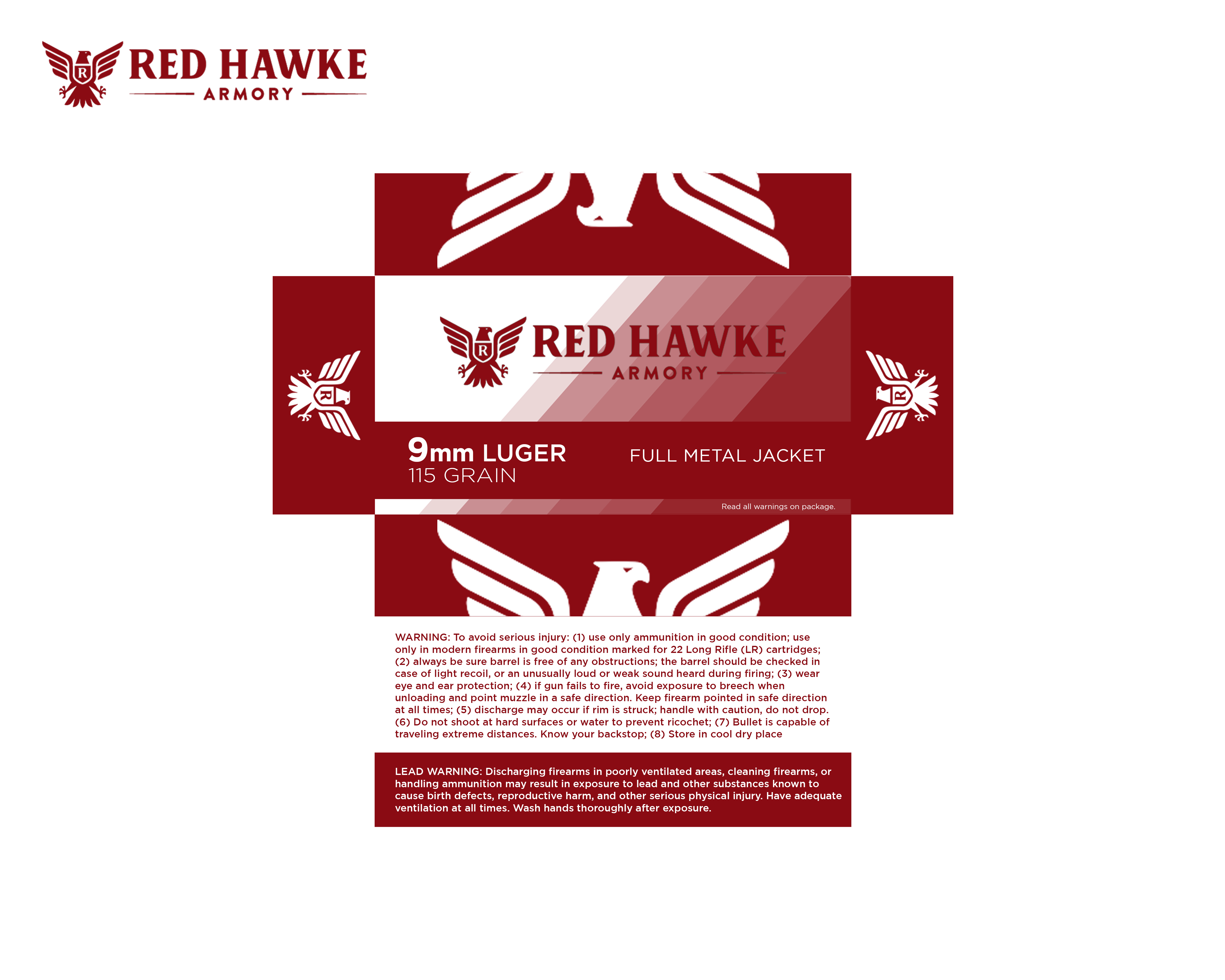 Packaging Design by OrangeOctopus for redhawkearmory.com | Design #25715726
