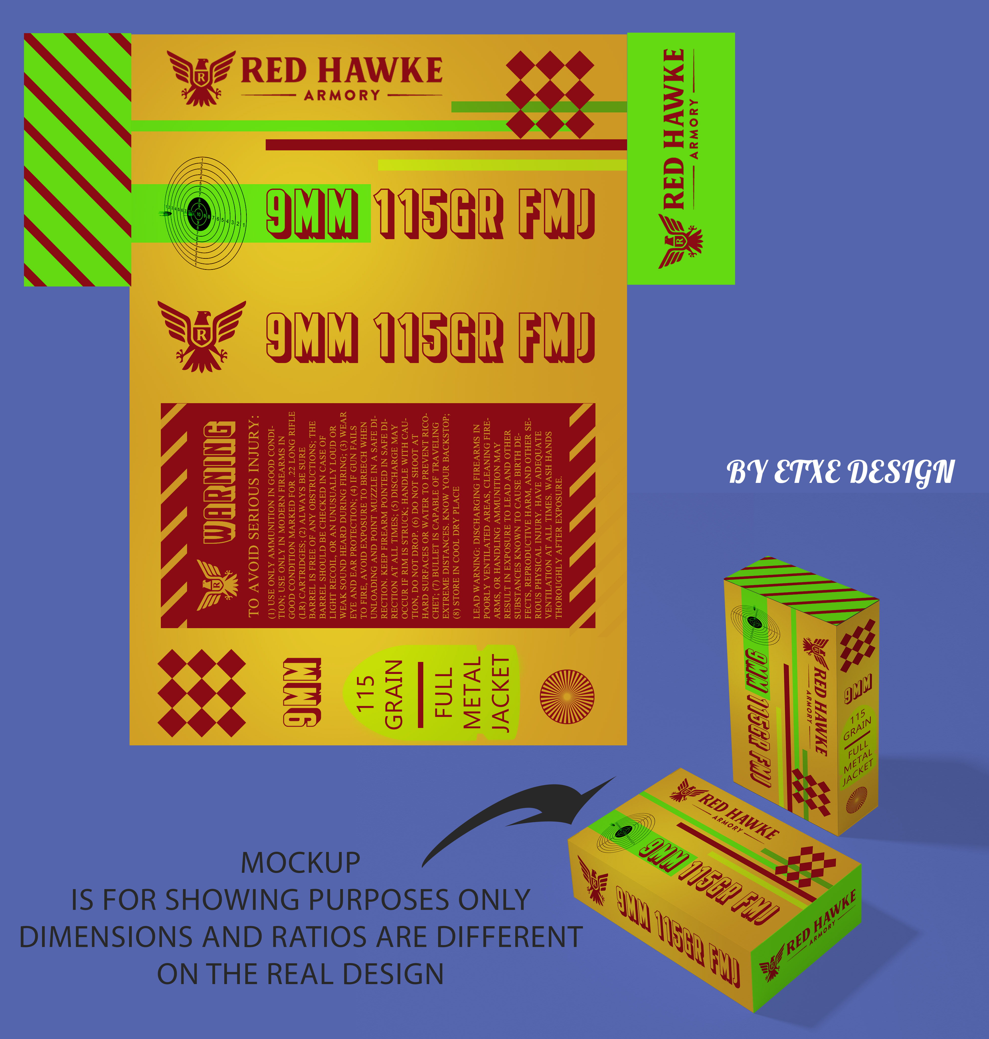 Diseño de Empaque por etxe para redhawkearmory.com | Diseño #25710299