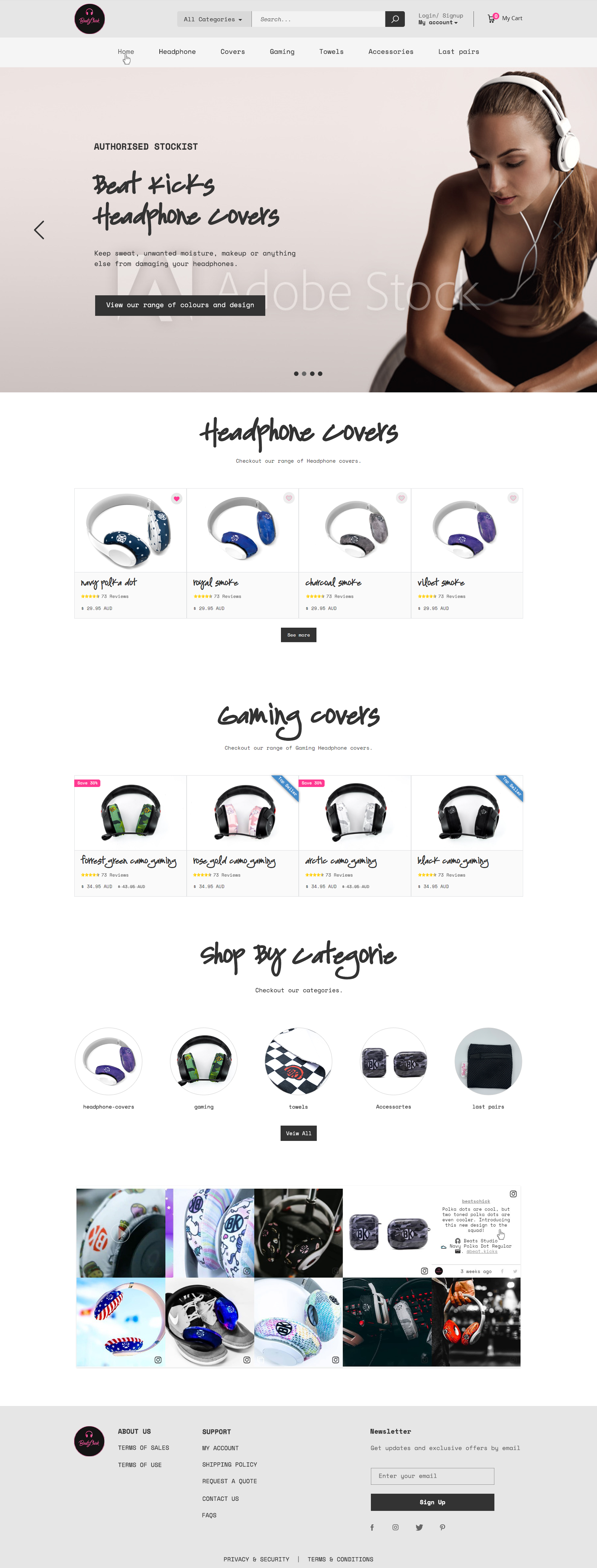 Web Design by Zayd for BeatsChick | Design #25732052