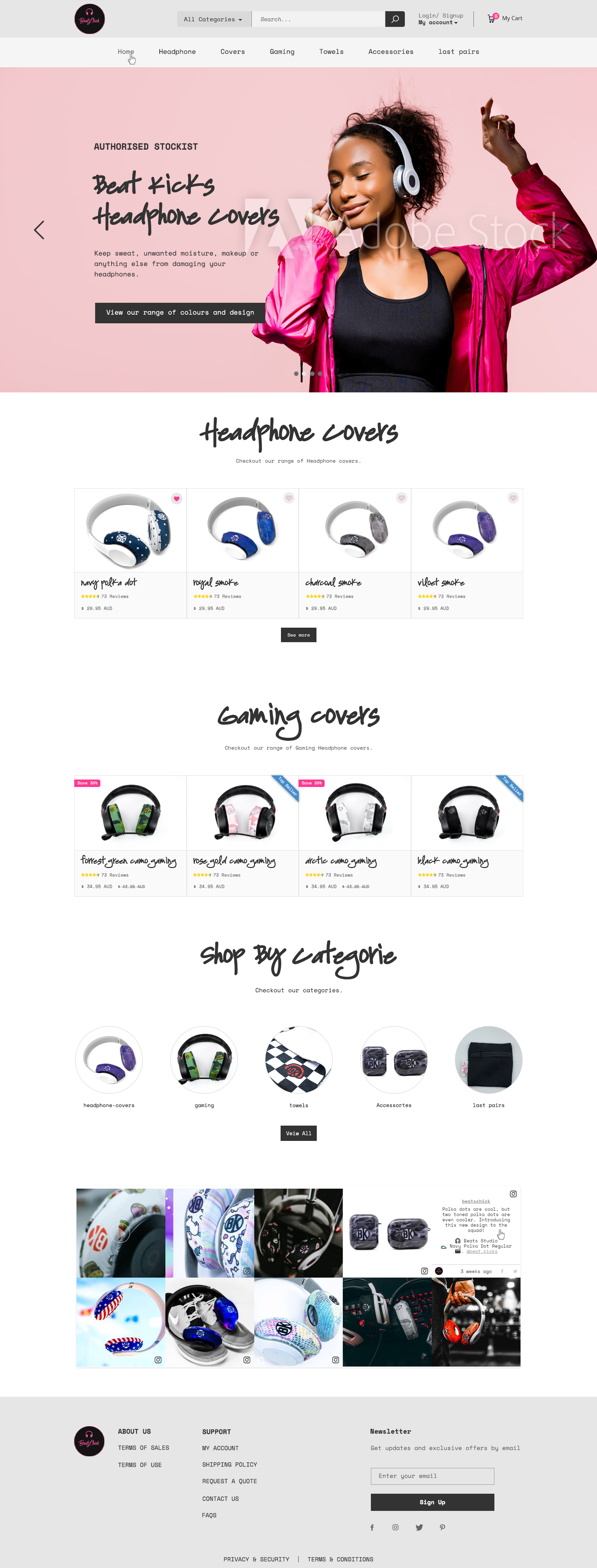 Web Design by Zayd for BeatsChick | Design #25732057