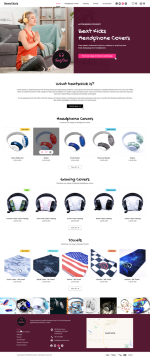 Diseño Web por Ved Web Services para BeatsChick | Diseño #25703952