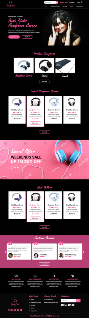 Diseño Web por Creative Slices para BeatsChick | Diseño #25712311