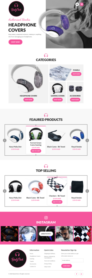 Web Design by Starlyn DS for BeatsChick | Design: #25701321