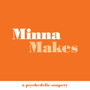 Business name - Minna Makes Tag line - a psychedelic soapery | Logo Design by z a n a
