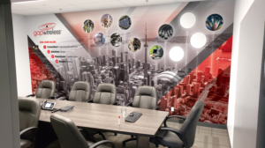 Corporate Wall Mural 240 inchs x 112 inches | Graphic Design by banedsgn