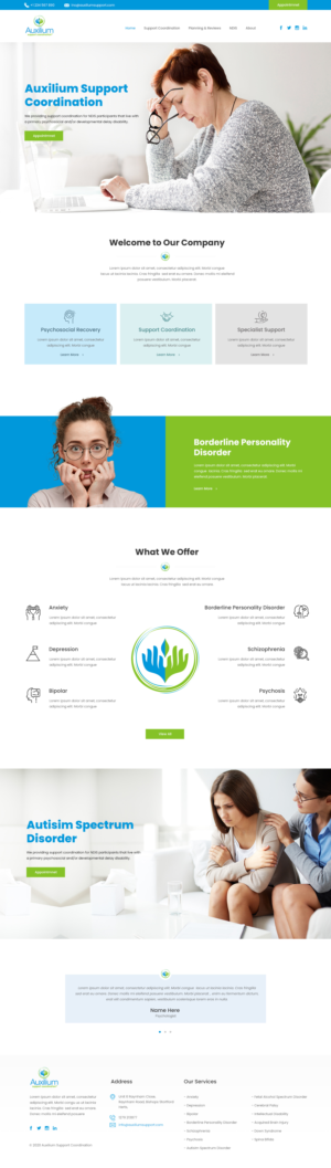 Auxilium Support Coordination  | Web Design by ag622988