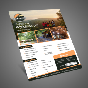 Diseño de Flyer por Schöpfer para Camp Wyldewood | Diseño: #25688427