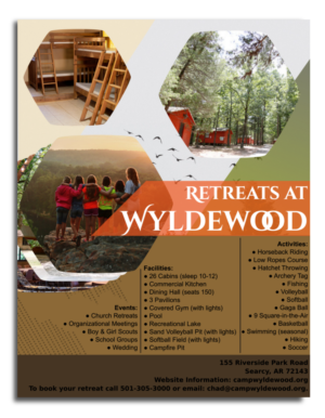 Diseño de Flyer por GAPM para Camp Wyldewood | Diseño: #25705079