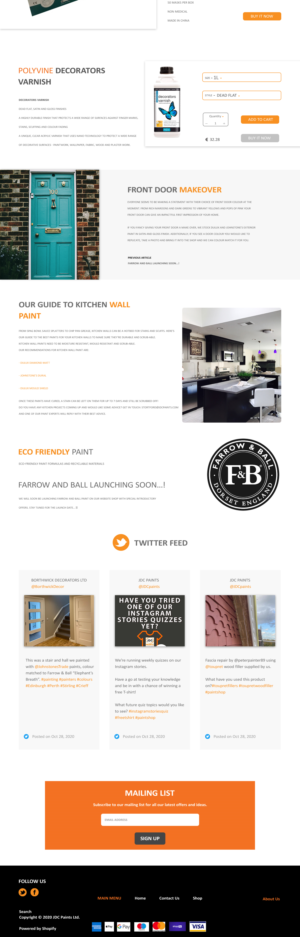 Shopify Design by Keshav Narayan for JDC Paints Limited | Design: #25691487