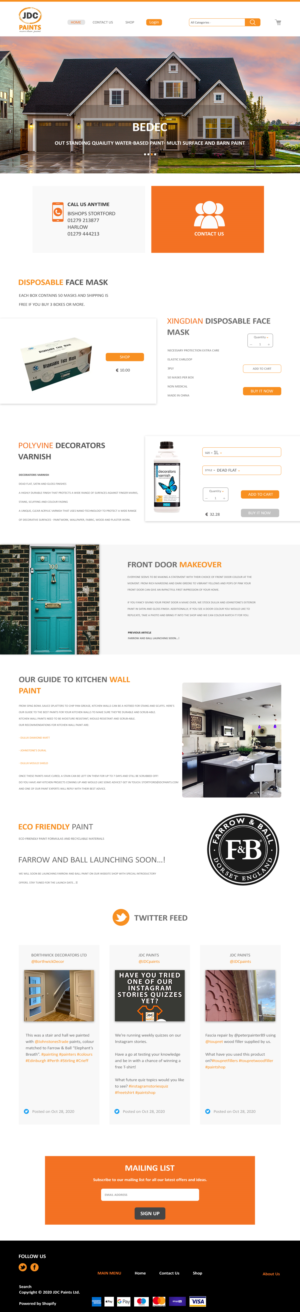 Shopify Design by Keshav Narayan for JDC Paints Limited | Design: #25691493