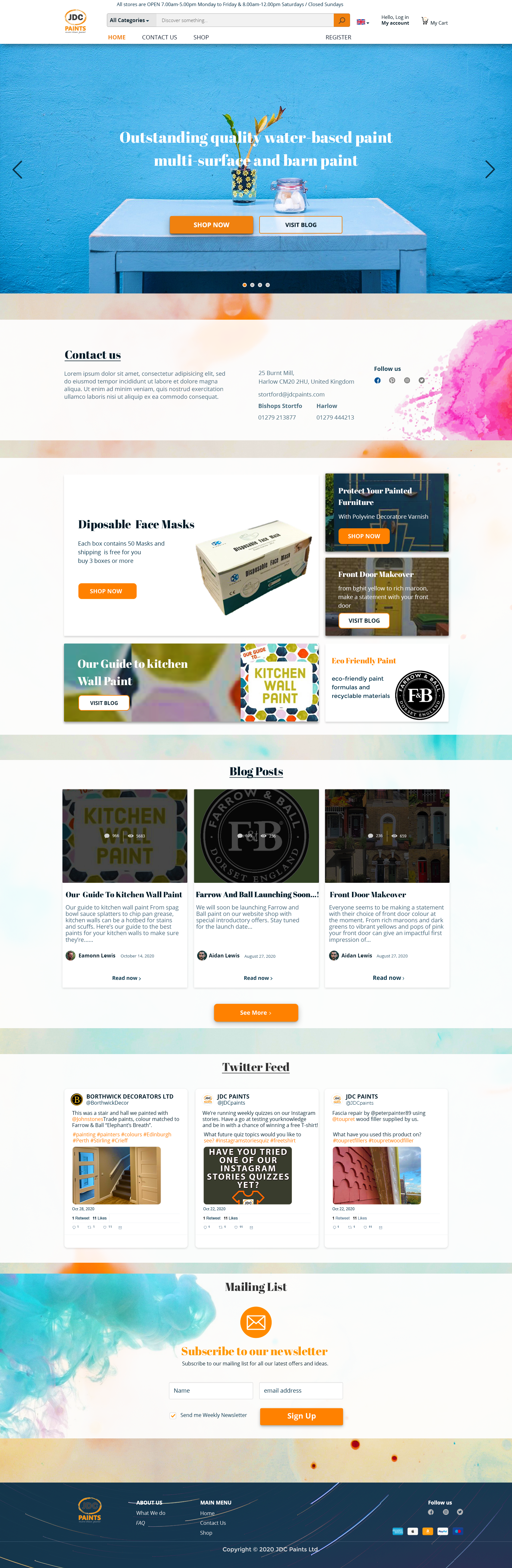 Design Shopify par Zayd pour JDC Paints Limited | Design #25700509