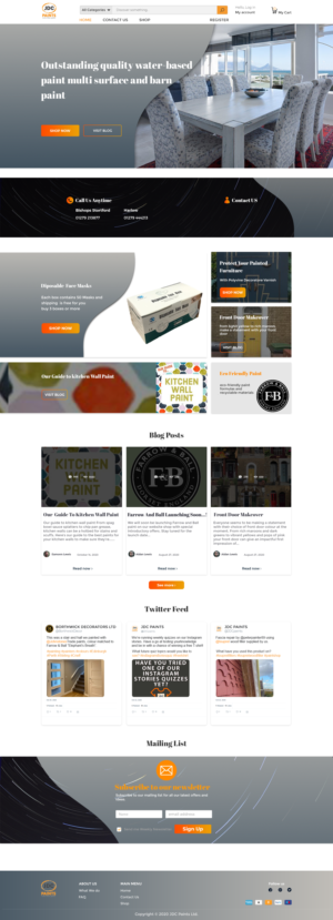Shopify Design by Zayd for JDC Paints Limited | Design: #25700534