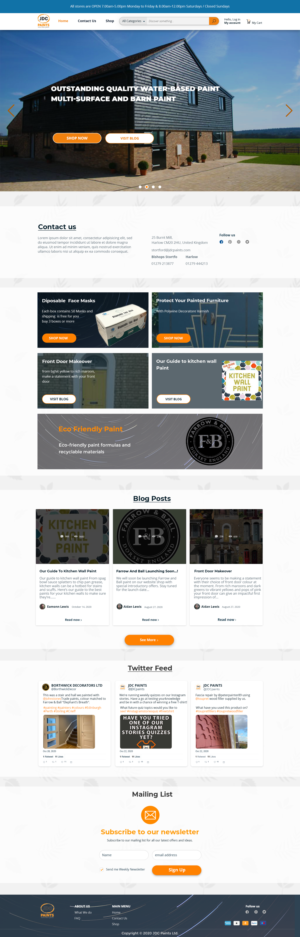 Shopify Design by Zayd for JDC Paints Limited | Design: #25702987