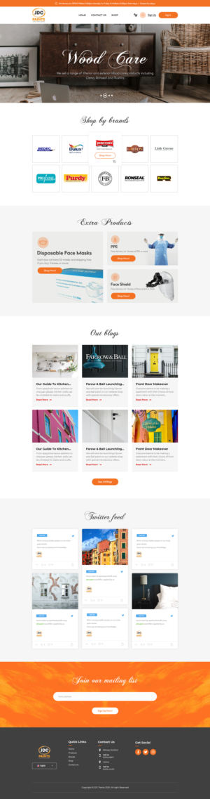Shopify Design by Techvolte for JDC Paints Limited | Design: #25687718