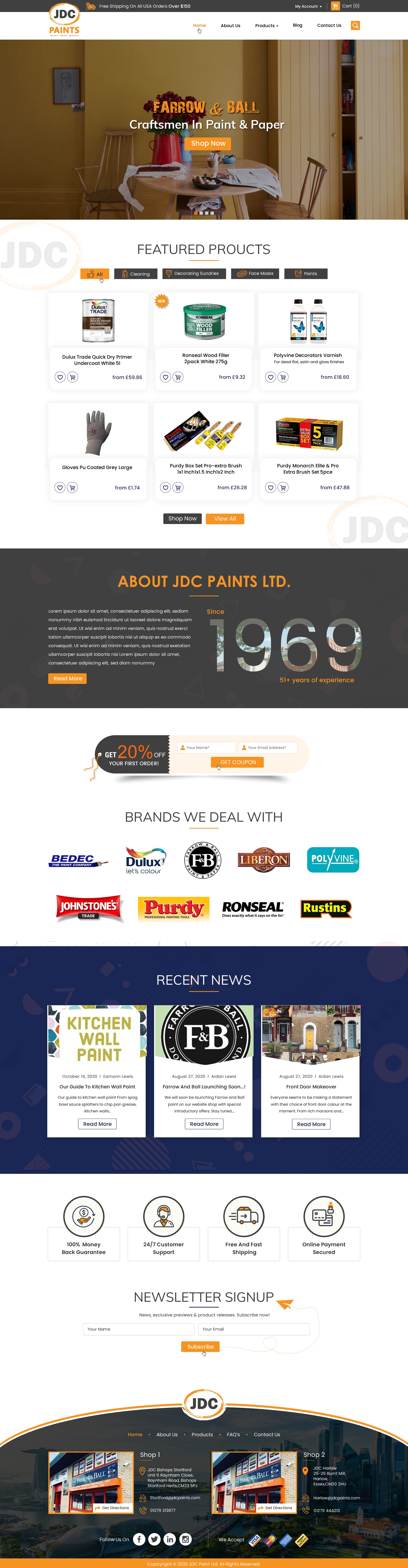 Shopify Design by harmi_199 for JDC Paints Limited | Design: #25697294