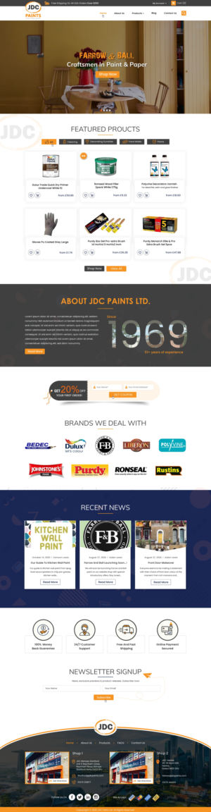 Shopify Design by harmi_199 for JDC Paints Limited | Design: #25697294